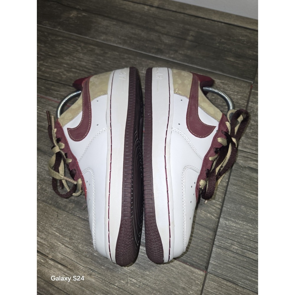 Nike Air Force 1 '82 Hawaii Flower Women's Size 6.5 Gold Maroon Shoes Sneakers - Picture 9 of 10